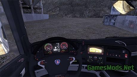 Scania black interior