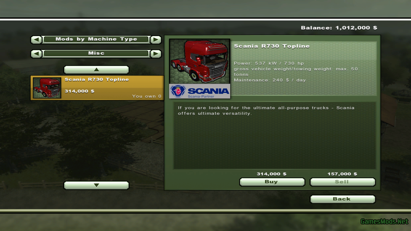 Scania R730 topline red